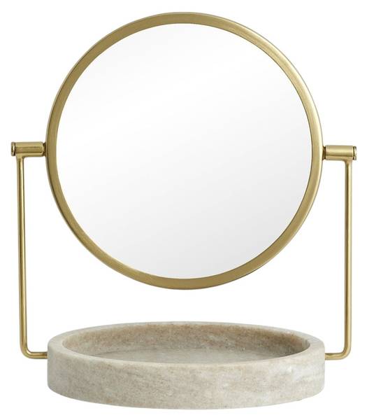 Tischspiegel Haja Gold - Glas - 21 x 28 x 21 cm