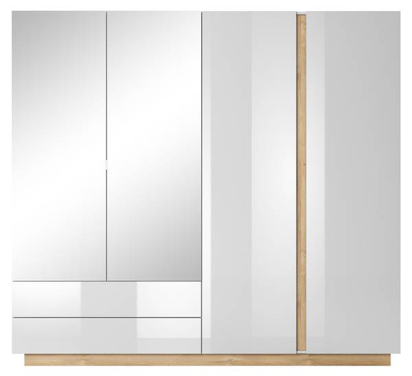 Kleiderschrank ARCADE WR220 4D2D1 Weiß - Melamin - 220 x 203 x 54 cm