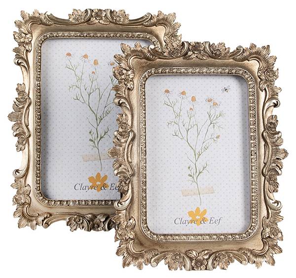 Fotolijst Ette&Chic goud - kunststof - 2 x 22 x 17 cm