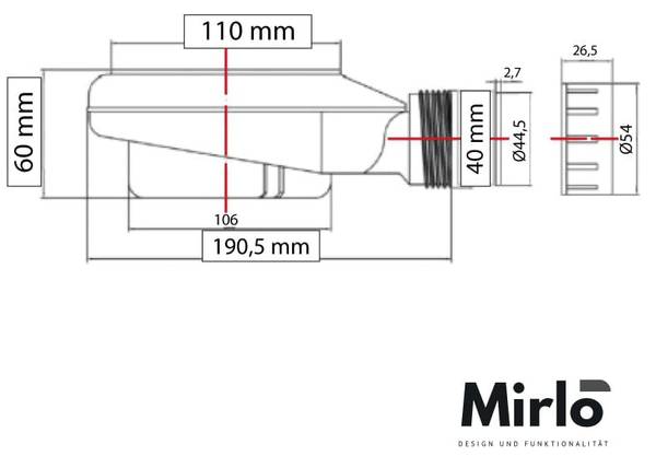 Duschwanne  VIC 70 x 180 cm