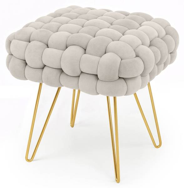 Polsterhocker DOTTY Beige - Creme