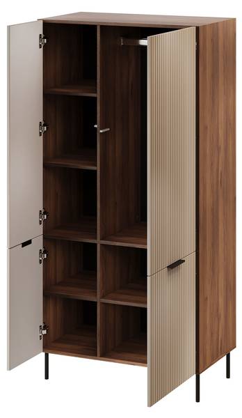 Kleiderschrak Almera Braun - Holzwerkstoff - 90 x 186 x 52 cm