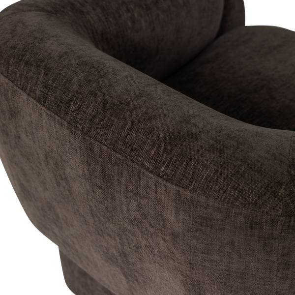 Sessel Moru Braun - Chenille - Microfaser - Polyester - 90 x 71 x 83 cm