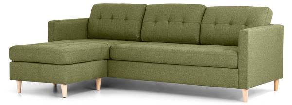 Ecksofa Marino Grün - Textil - 219 x 80 x 151 cm