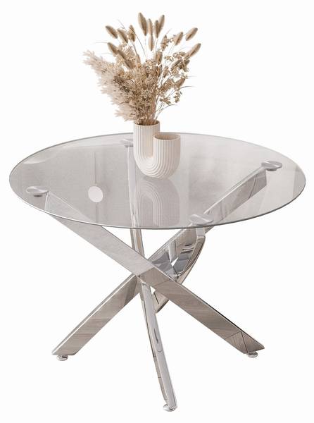 Couchtisch BEIRA Silber - Durchsichtig