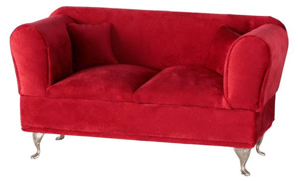 Schmuckkasten Canape Rot - Metall - Kunststoff - Textil - Holz teilmassiv - 10 x 13 x 22 cm