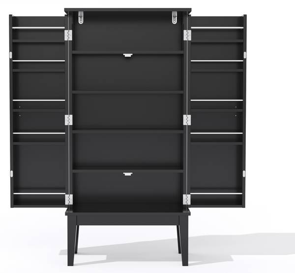 Buffetschrank WoodyLine Ⅴ Schwarz - Holzwerkstoff - 59 x 120 x 30 cm