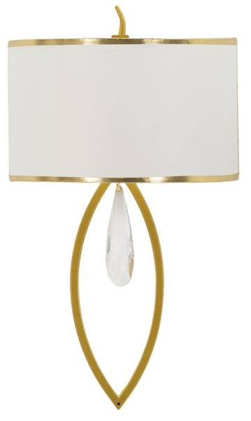 Wandleuchte Vienna Gold - Metall - 16 x 50 x 15 cm