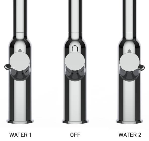 Küchen Armatur 4 wege + 2 Strahl Brause Weiß - Metall - 35 x 48 x 5 cm
