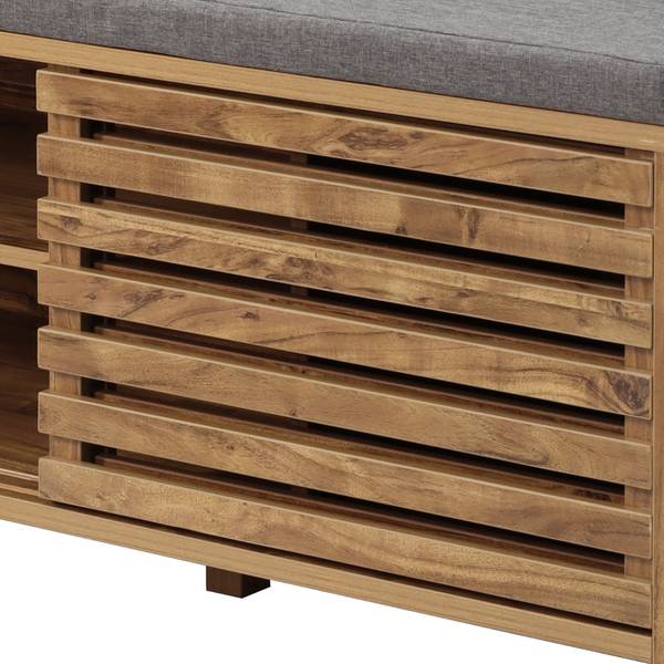 Schuhbank LIAM Braun - Holzwerkstoff - 44 x 51 x 112 cm