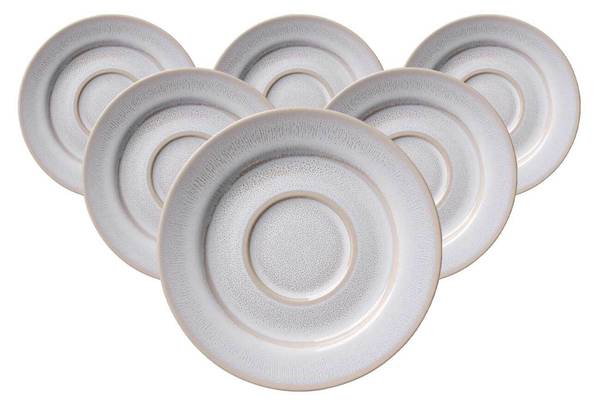 Espressountertassen Laredo 6er Set Beige - Keramik - 13 x 2 x 13 cm