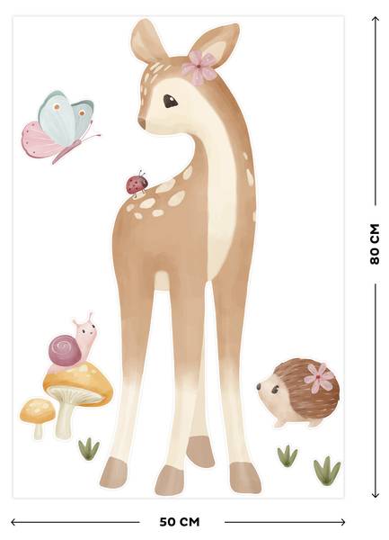 Wandaufkleber Feengarten Vinyl - 55 x 80 x 2 cm