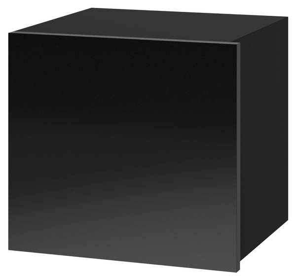 Wandregal Calabrini Schwarz - Hochglanz Schwarz