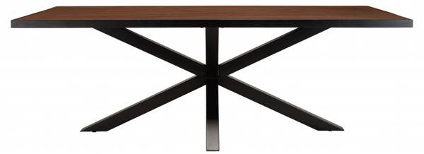 Esstisch BASILE Schwarz - Metall - 100 x 76 x 220 cm