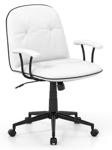 Bürodrehstuhl CB11041WH Weiß - Holzwerkstoff - 63 x 85 x 63 cm