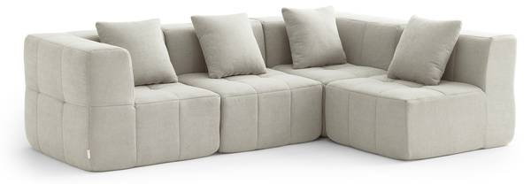 4-zits bank sofaBULOUS crèmekleurig