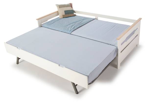 Bett ELSA Weiß - Holzwerkstoff - 105 x 62 x 199 cm