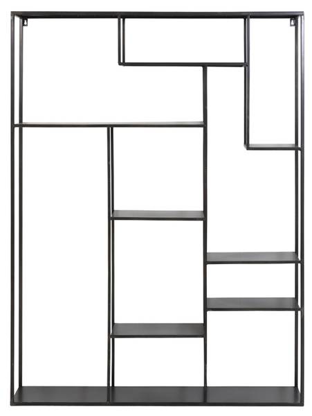 Wandregal JOWELA Schwarz - Metall - 26 x 150 x 110 cm