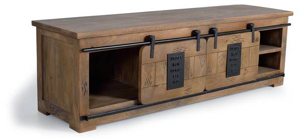TV Schrank 1237 Braun - Massivholz - 50 x 55 x 180 cm
