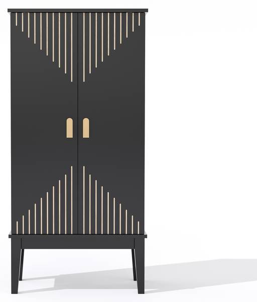 Buffetschrank WoodyLine Ⅴ Schwarz - Holzwerkstoff - 59 x 120 x 30 cm