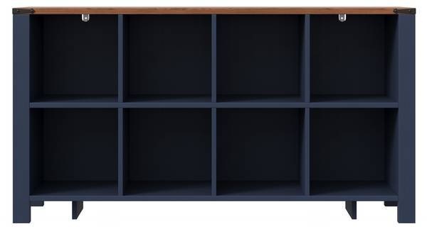 Küchenschrank LANMUD26 Ⅱ Blau - Holzwerkstoff - 140 x 75 x 34 cm