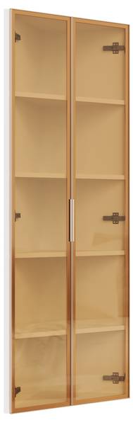 Vitrinekast GLOWLucy Ⅴ wit - plaatmateriaal op houtbasis - 44 x 160 x 44 cm