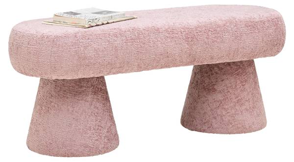 Sitzbank MONTY Pink - Holzwerkstoff - Textil - 98 x 40 x 37 cm