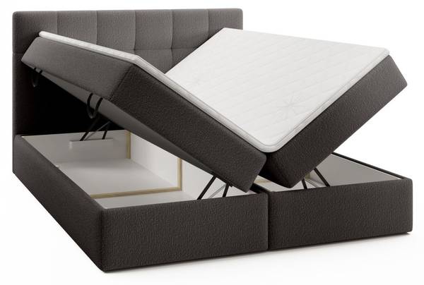 Boxspringbett ARTURO Graphit - Breite: 141 cm