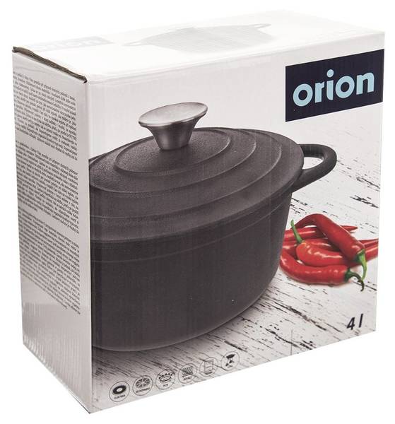 Topf 113302 Schwarz - Gusseisen - 24 x 12 x 31 cm