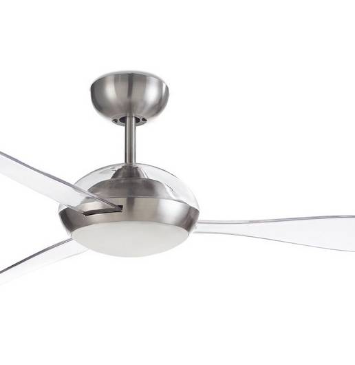 Ventilateur de Plafond Sirocco Gris - Verre - 132 x 36 x 132 cm