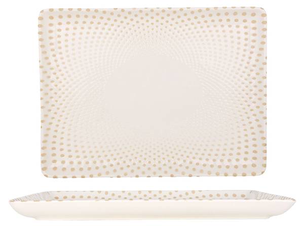 Servierschale Punto 2er set Porzellan - 30 x 2 x 30 cm