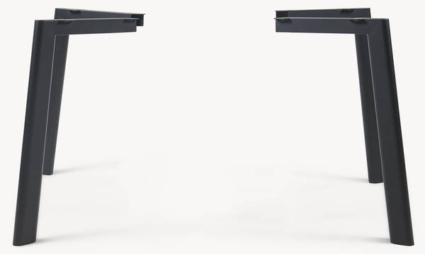 Tischbein Hostang 4er Set Schwarz - Stahl - 50 x 71 x 8 cm
