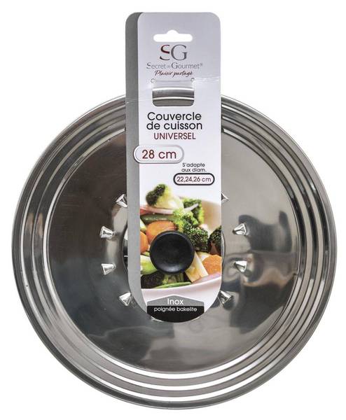 Universelle Abdeckung BASIC Silber - Chrom - 27 x 1 x 27 cm