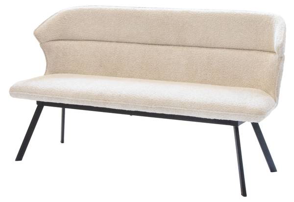 Eetkamerbank Avery beige - textiel - 160 x 88 x 60 cm