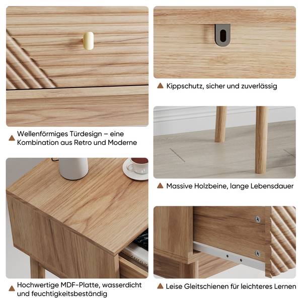 Schminktische EtherealEx Braun - Holzwerkstoff - 140 x 133 x 35 cm