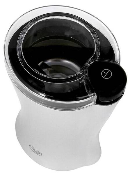 Kaffeemühle elektrisch 150W AD443 1-tlg Weiß - Glas - Kunststoff - 9 x 15 x 9 cm