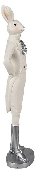 Figur Kaninchen DekoEaster-Zion Weiß - Kunststoff - 8 x 40 x 11 cm