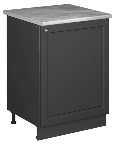 Küchenunterschrank Fame-Line 65148 Braun - Grau - Stahl - 60 x 82 x 60 cm