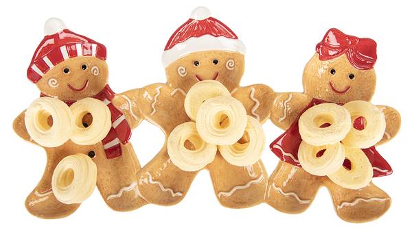 Dekoration Schale Lebkuchen Cosy Evelyn Braun - Keramik - 20 x 3 x 37 cm