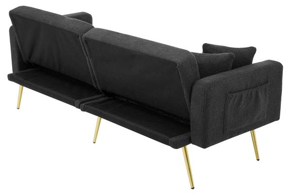 Schlafsofa Ridgewood Grau - Textil - 72 x 72 x 175 cm