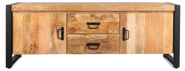 Sideboard Britt Braun - Holz teilmassiv - 150 x 55 x 45 cm