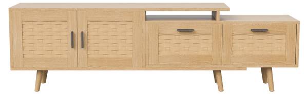 TV-Schrank Lowboard HYF01 Braun - Massivholz - 30 x 44 x 169 cm