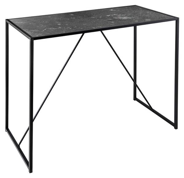Bartisch SLIM LINE Schwarz - Holzwerkstoff - Metall - 120 x 105 x 60 cm