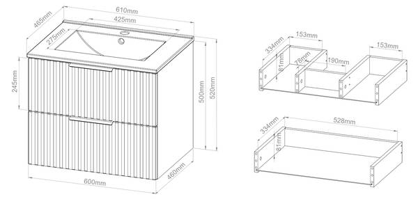 Waschtisch Veppenssan Breite: 61 cm