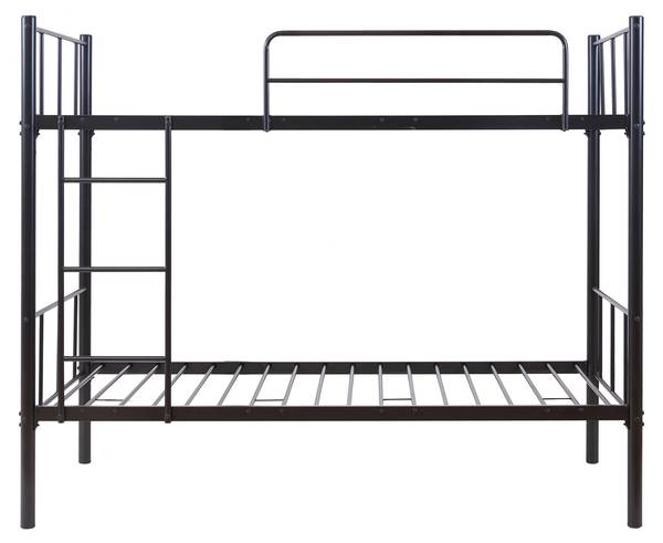 Etagenbett Berimma mit 2 Matratzen Schwarz - Stahl - 95 x 171 x 210 cm