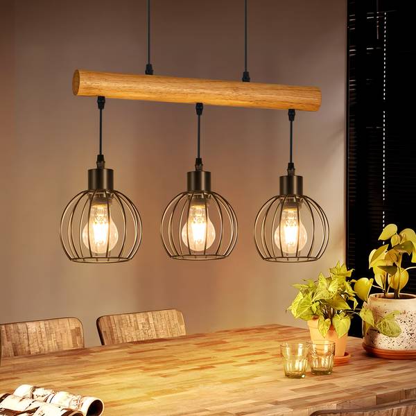 Hanglamp Edith Ⅲ zwart - metaal - 25 x 160 x 50 cm