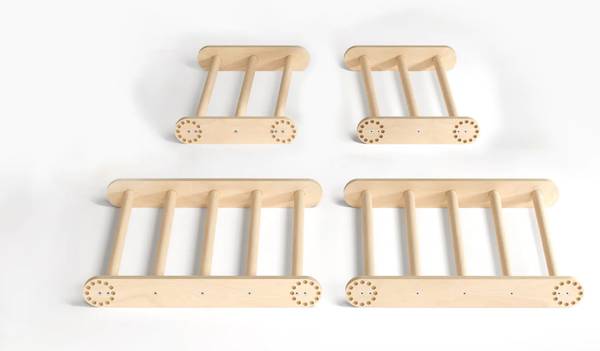Flexi-Klettergerüst für Kinder Braun - Holzwerkstoff - 66 x 52 x 64 cm