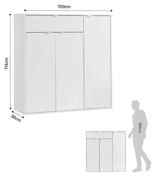 Schuhschrank Der Concierge 109 x 114 cm