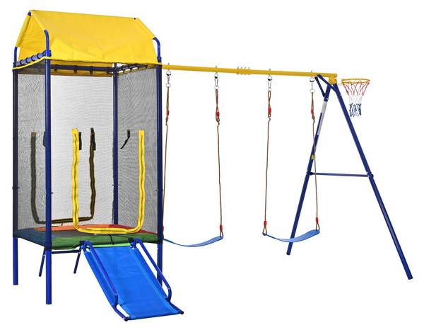 Outdoor-Schaukel-Set Poseidon Ⅱ Metall - 217 x 238 x 336 cm