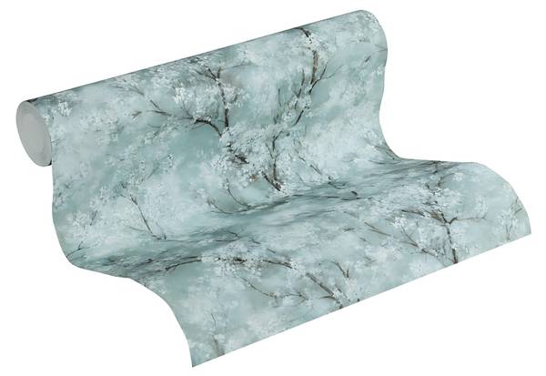 Vliestapete 374203-GU Grün - Fleece - 53 x 1005 x 1 cm